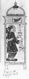 This Egyptian painting displays a woman with the veil around her head and under her chin. - CLICK TO ENLARGE